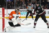 Carter Hart of the NHL's Philadelphia Flyers